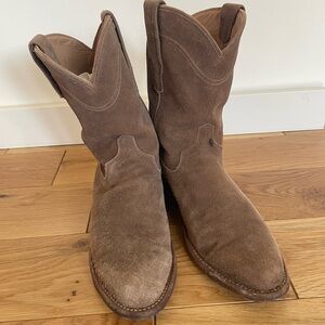 Men's Brown Suede Cowboy Boots